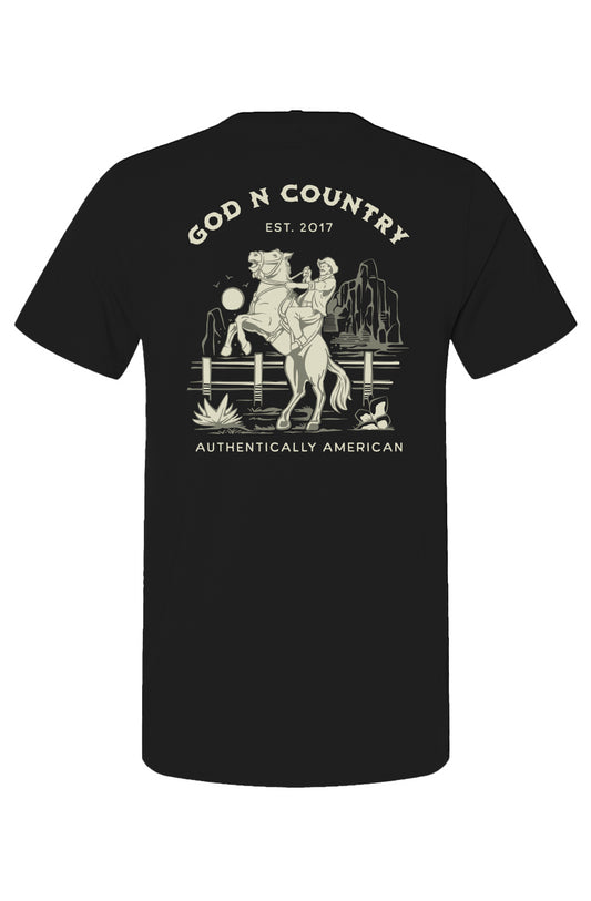 God N Country Cowboy Ranch Men's T-Shirt
