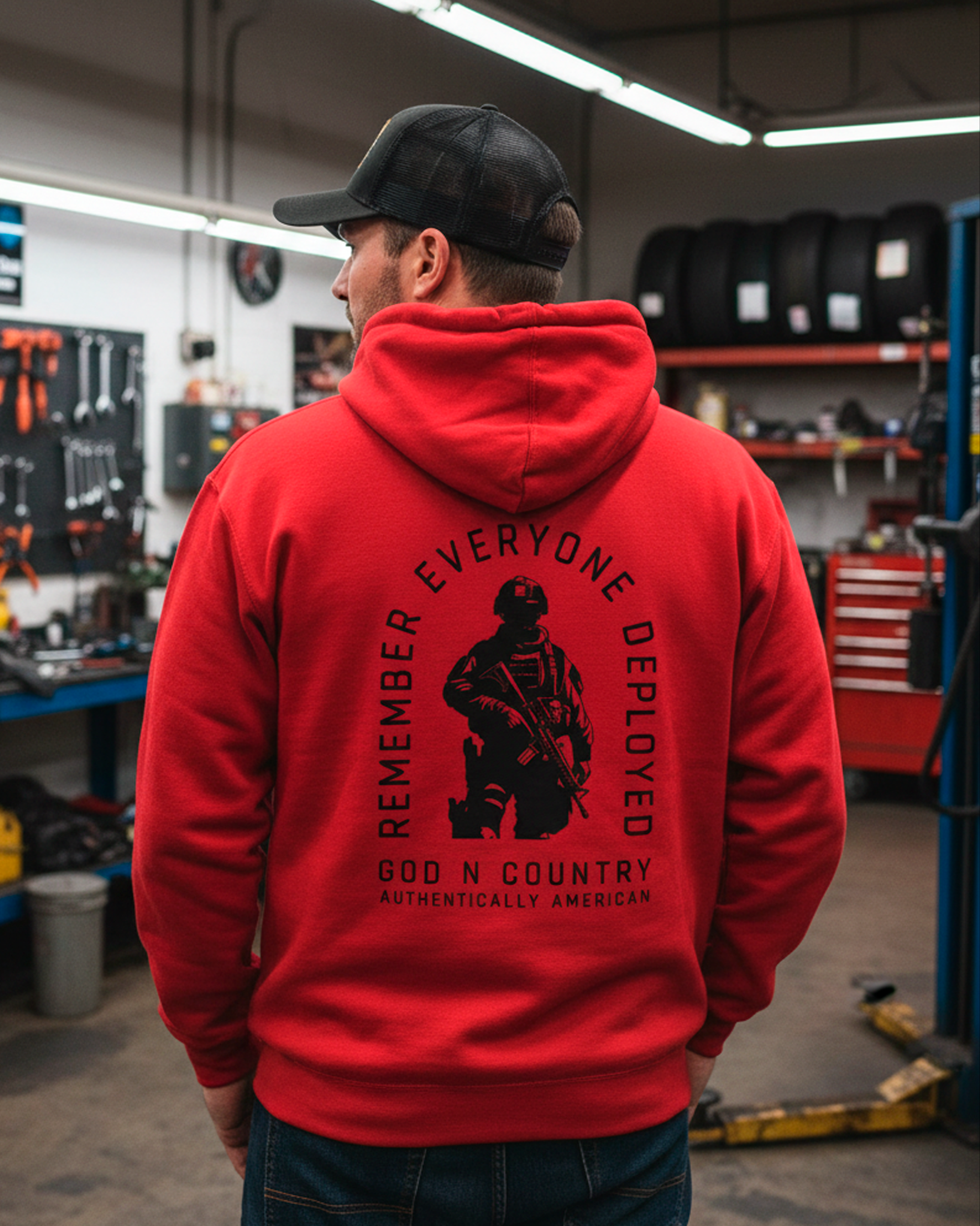 God N Country Remember Everyone Deployed Hoodie