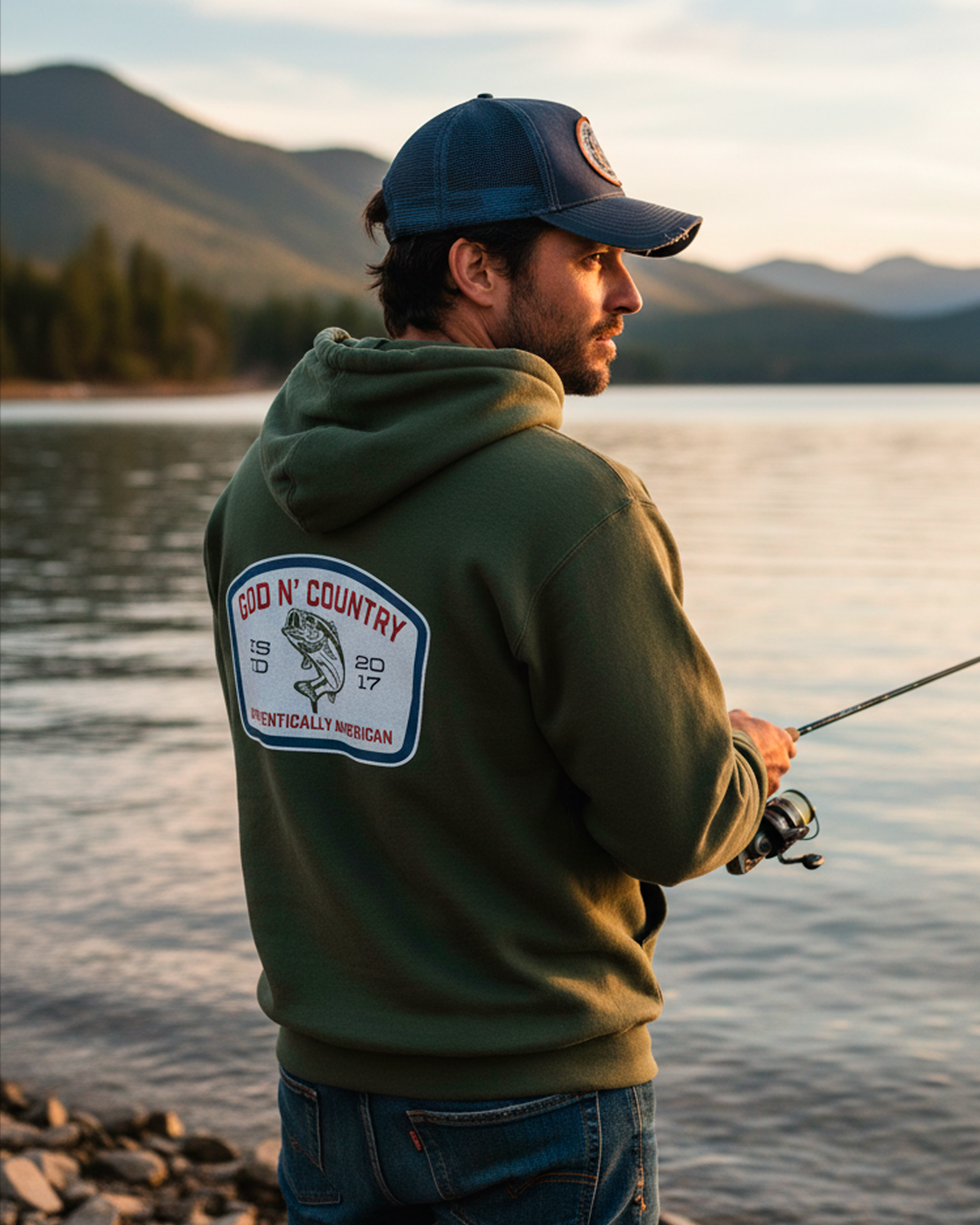 God N Country Bass Patch Hoodie