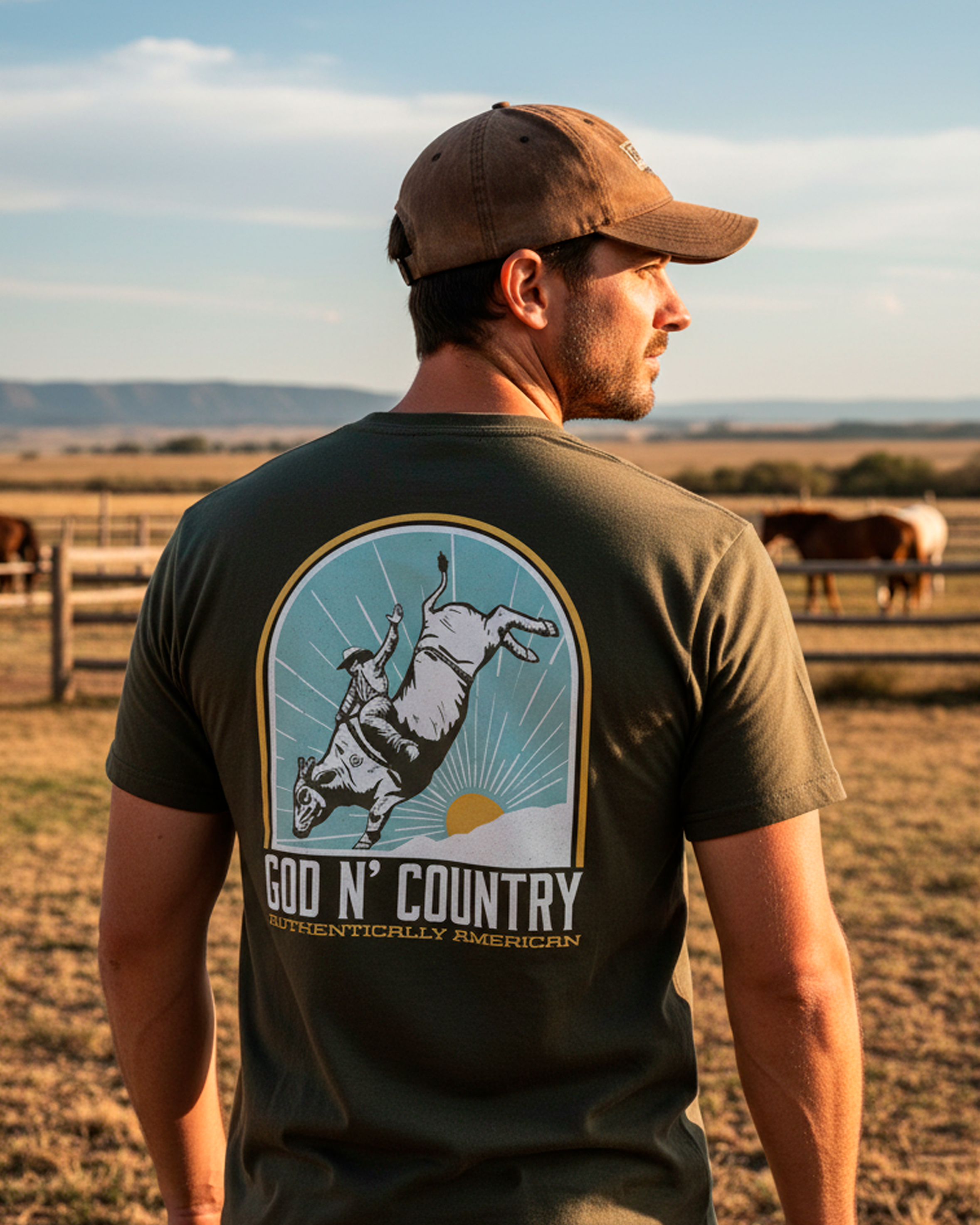 God N Country Bull Rider T-Shirt
