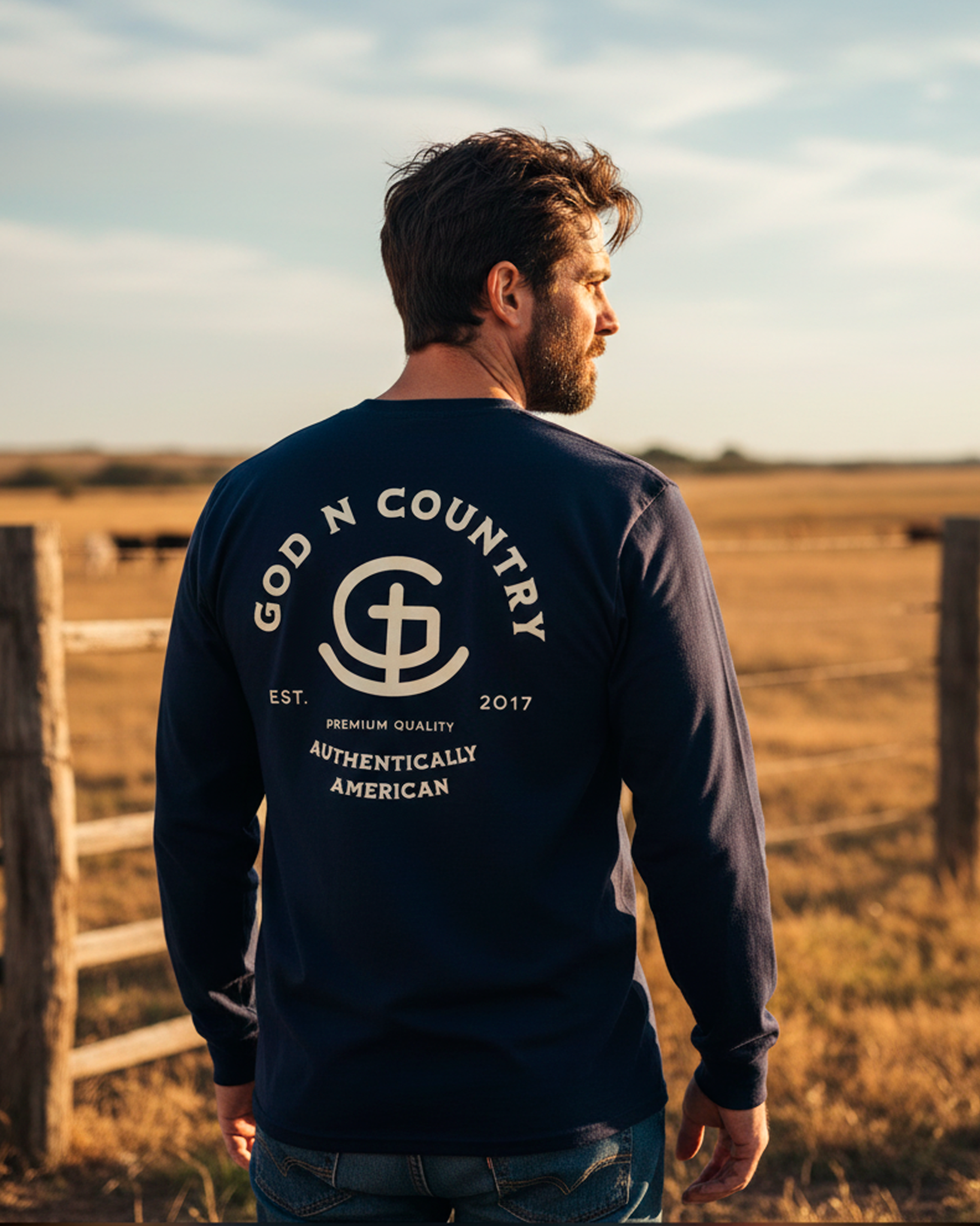 God N Country Signature Large Long Sleeve Tee