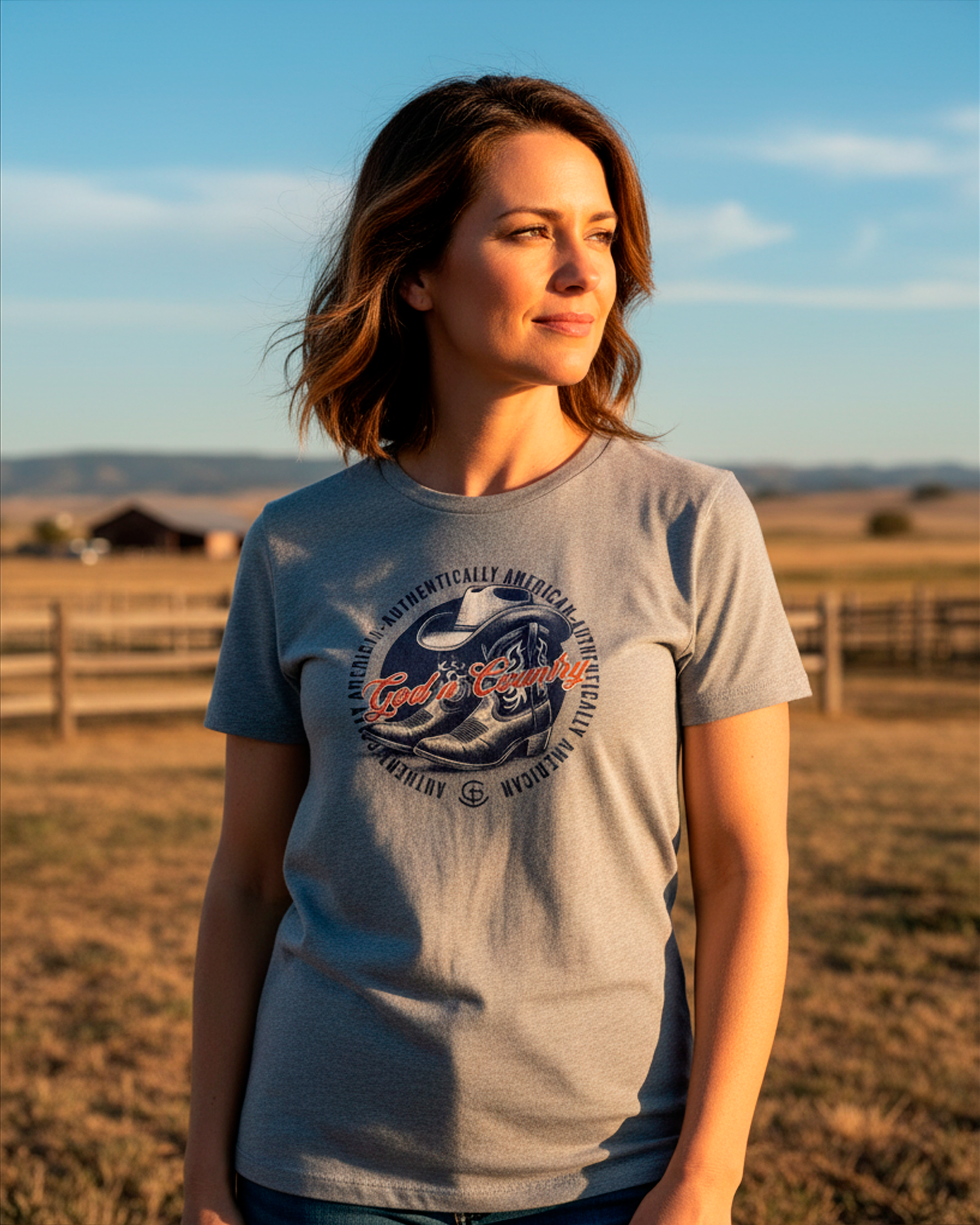 God N Country Women’s Authentic American Tee