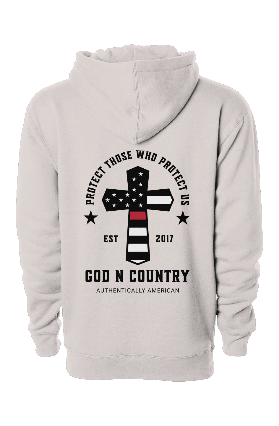 God N Country Protect Red Line Hoodie