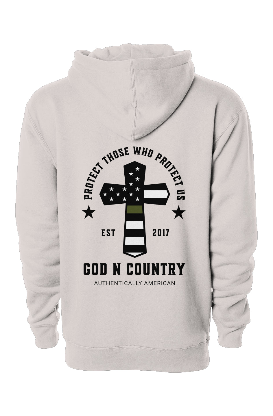 God N Country Protect Green Line Hoodie