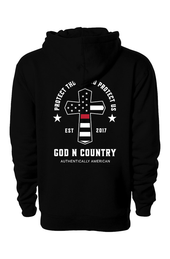God N Country Protect Red Line Hoodie