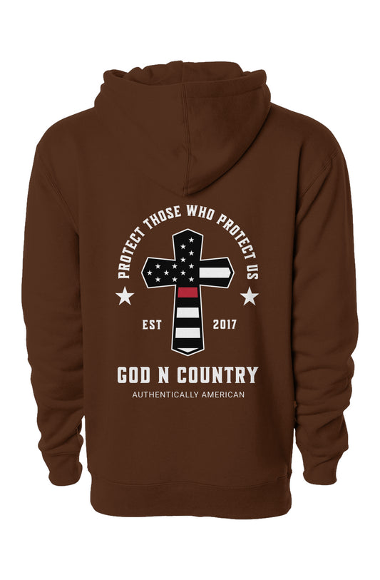 God N Country Protect Red Line Hoodie