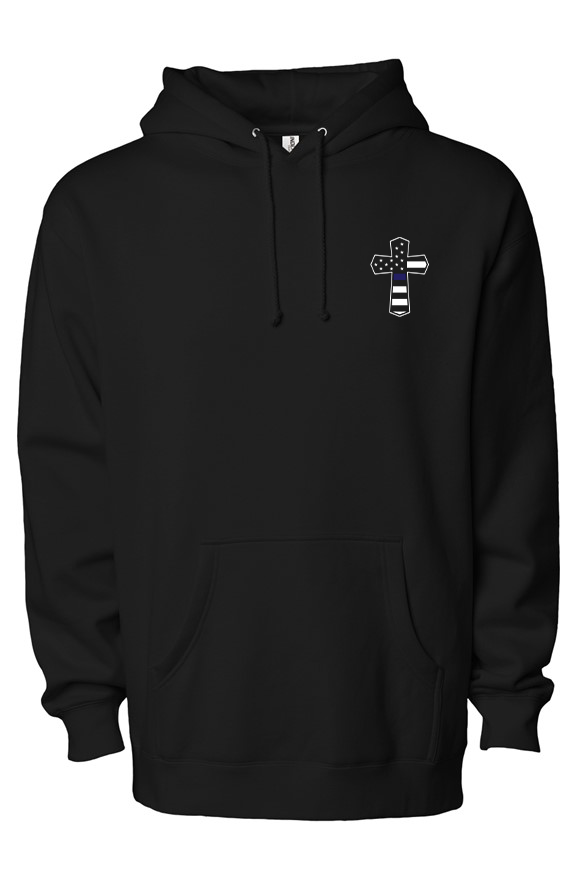 God N Country Protect Blue Line Hoodie