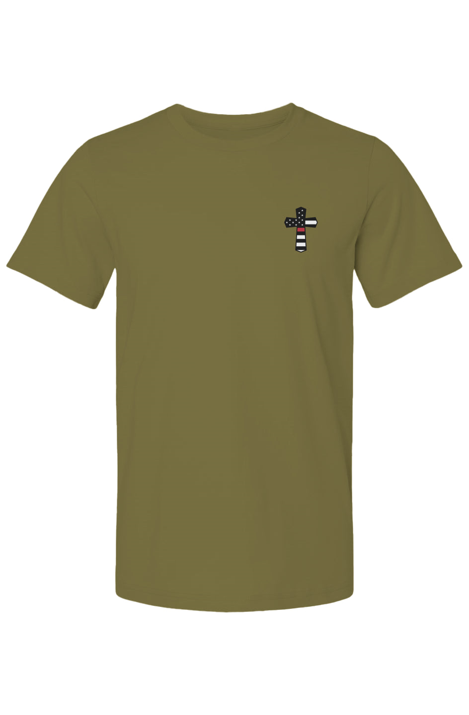 God N Country Protect Red Line Dark T-Shirt