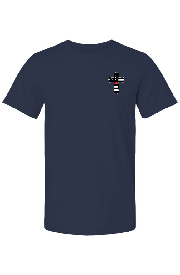 God N Country Protect Red Line Dark T-Shirt