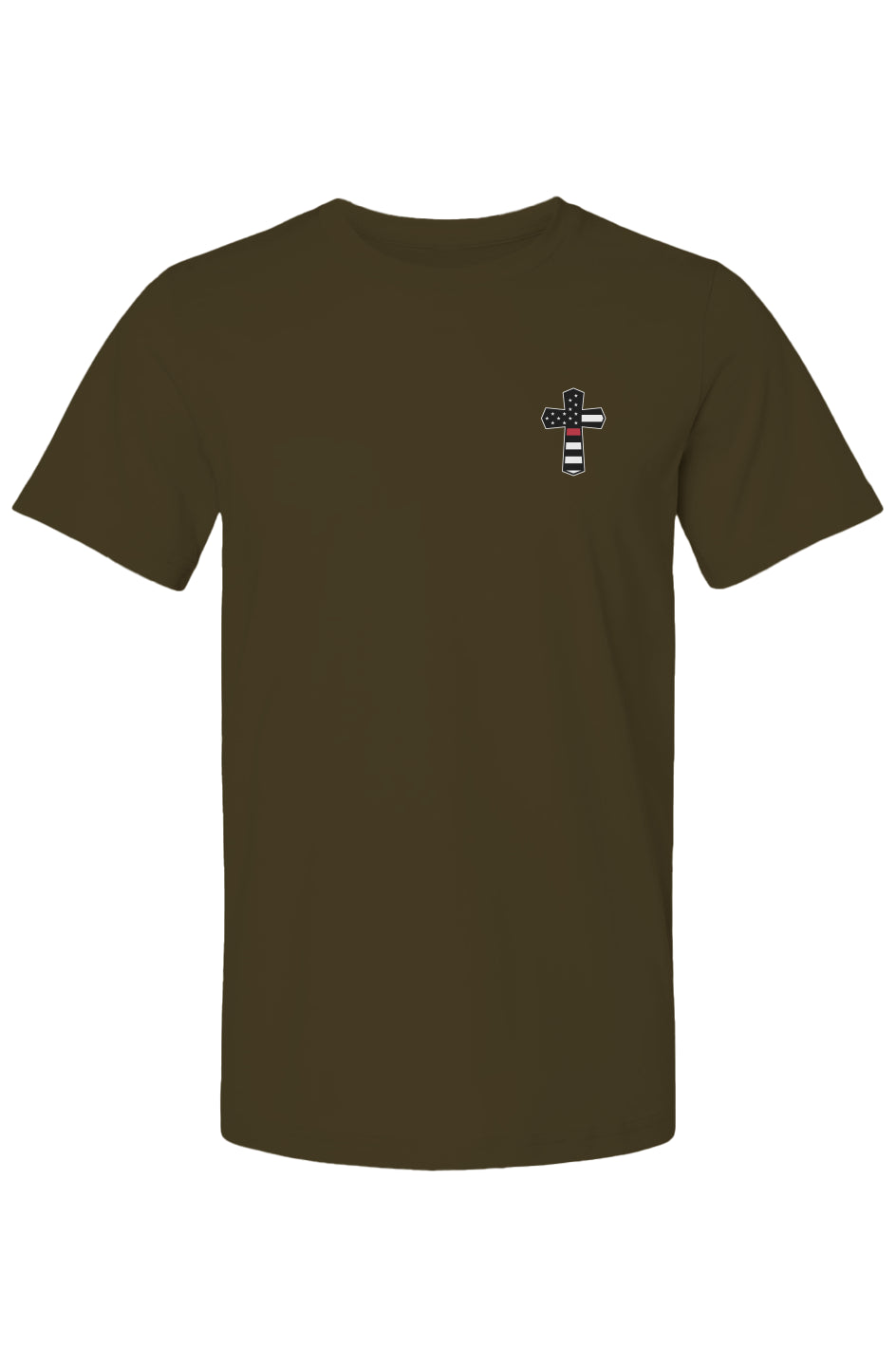 God N Country Protect Red Line Dark T-Shirt