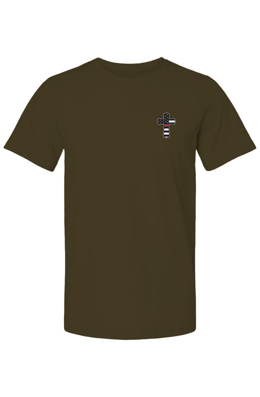 God N Country Protect Red Line Dark T-Shirt