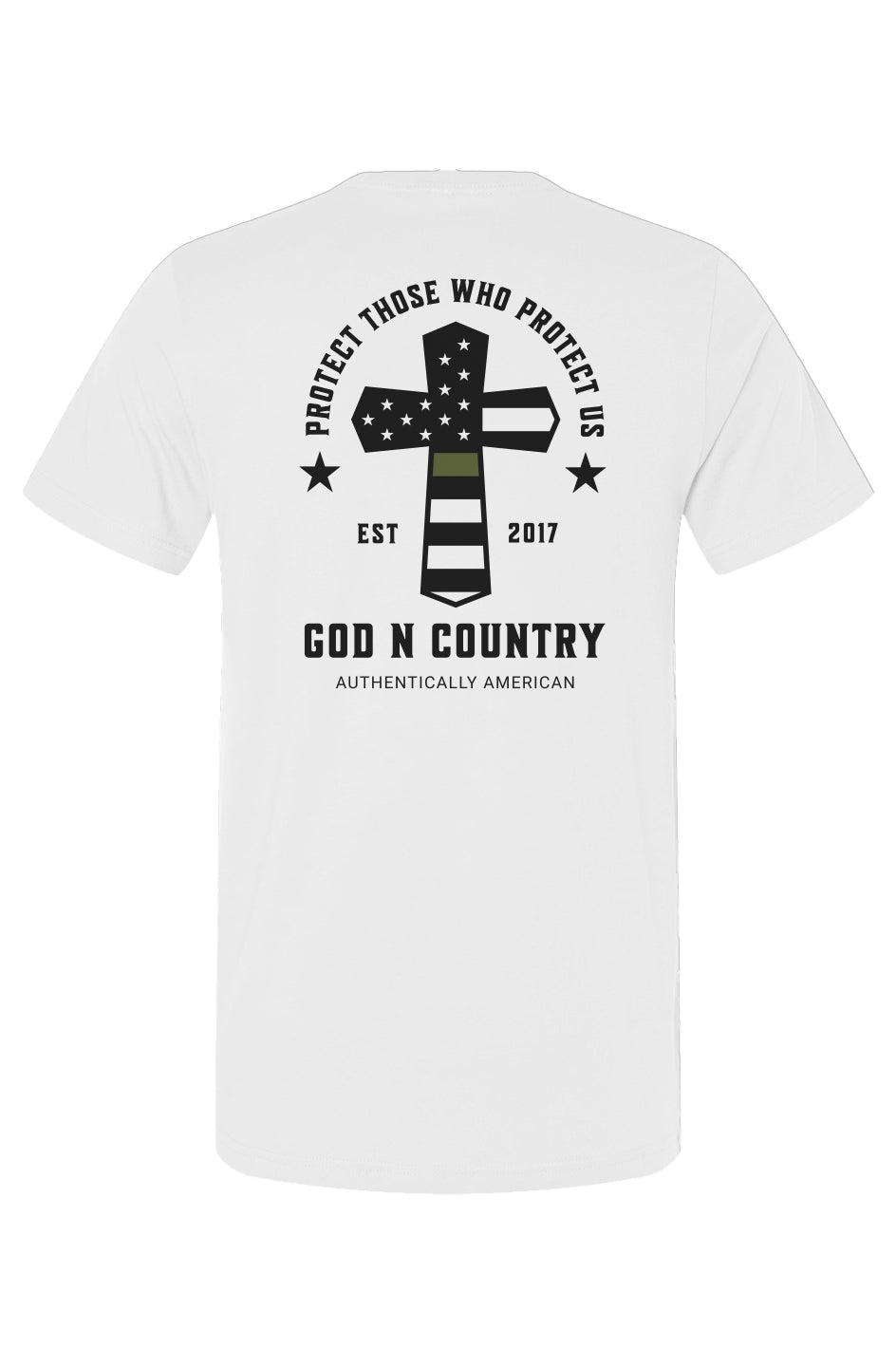 God N Country Protect Green Line T-Shirt