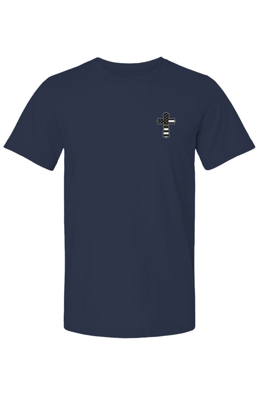 God N Country Protect Green Line Dark T-Shirt