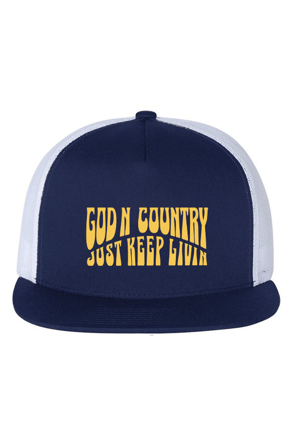 God N Country Just Keep Livin Mesh Back Hat