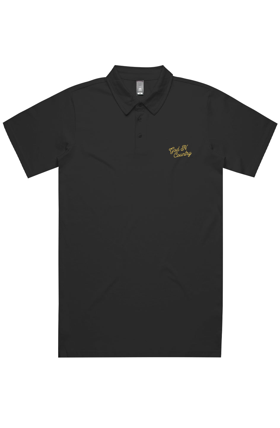 God N Country Golf Script Cotton Polo