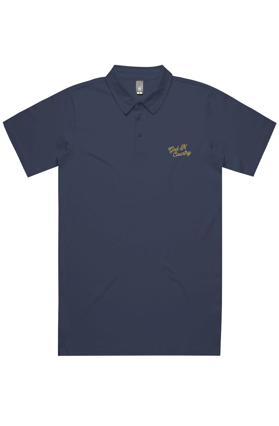 God N Country Golf Script Cotton Polo