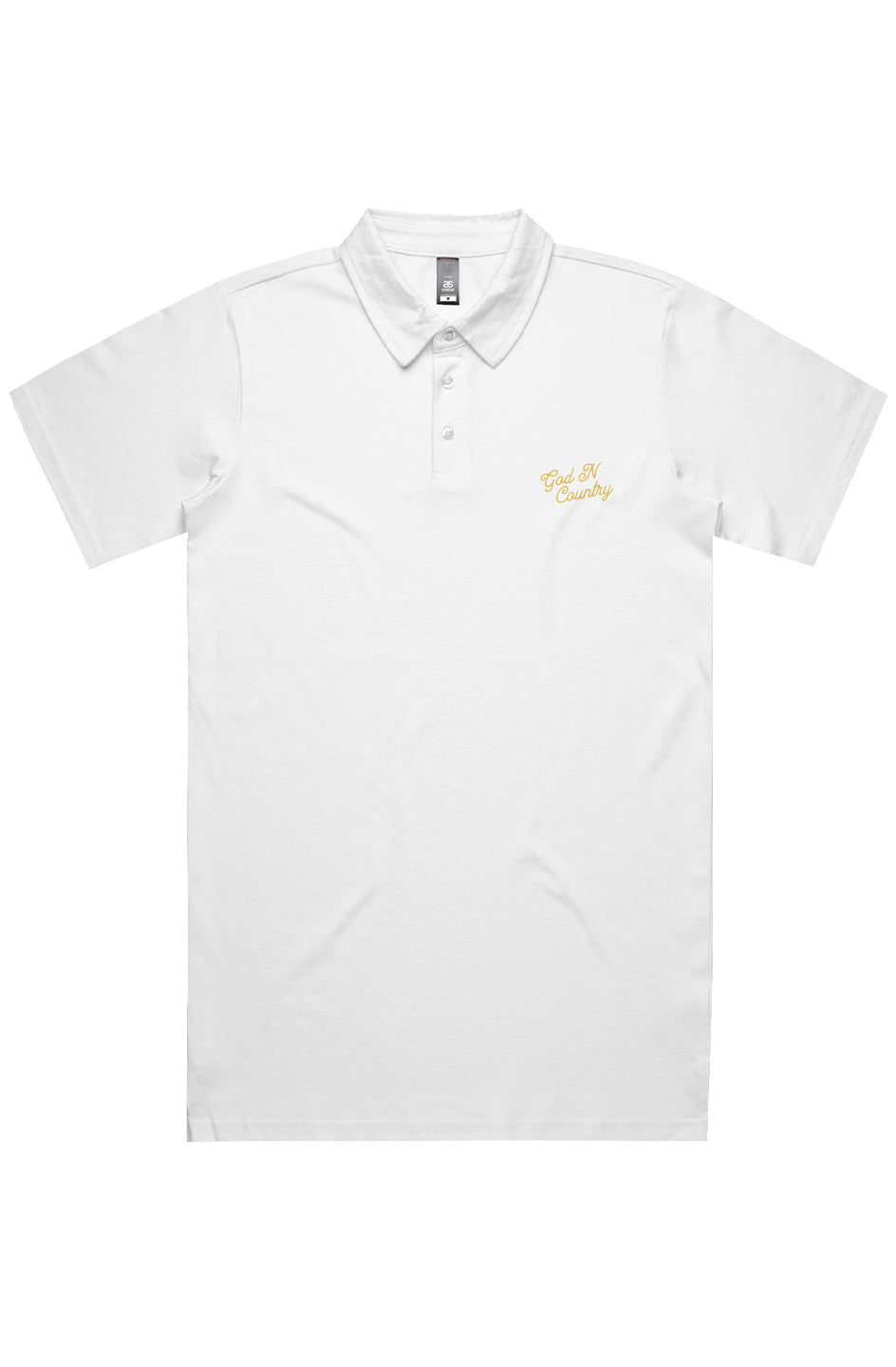 God N Country Golf Script Cotton Polo