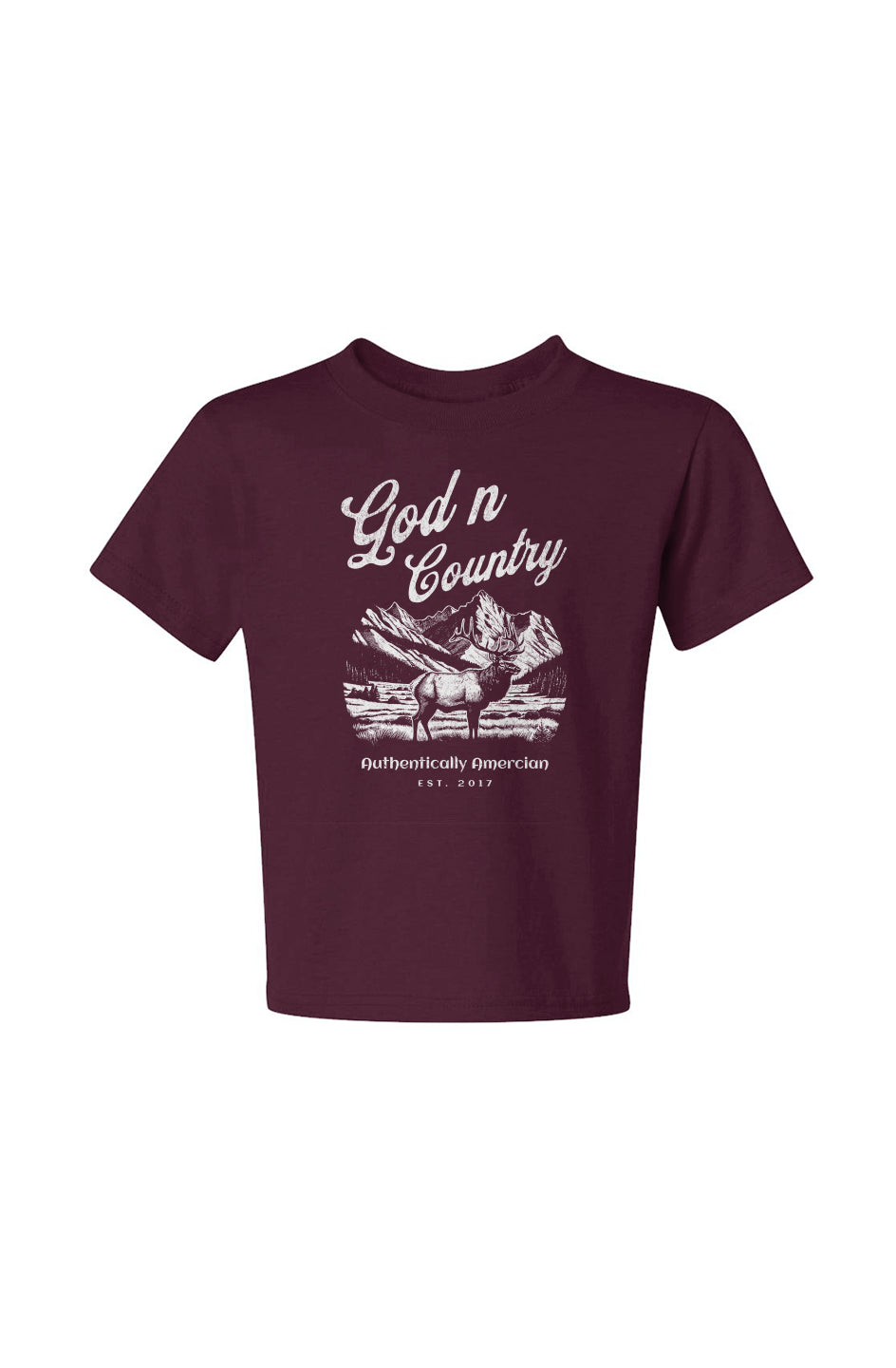 God N Country Youth Elk Tee