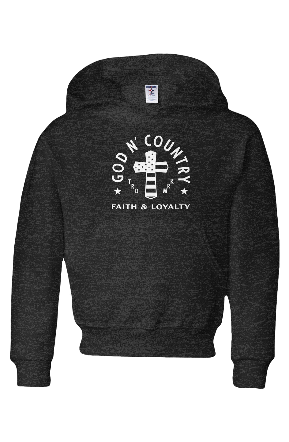 God N Country Youth Cross Hoodie