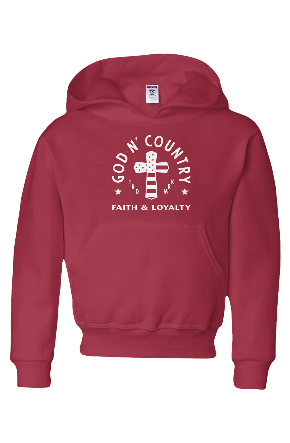 God N Country Youth Cross Hoodie