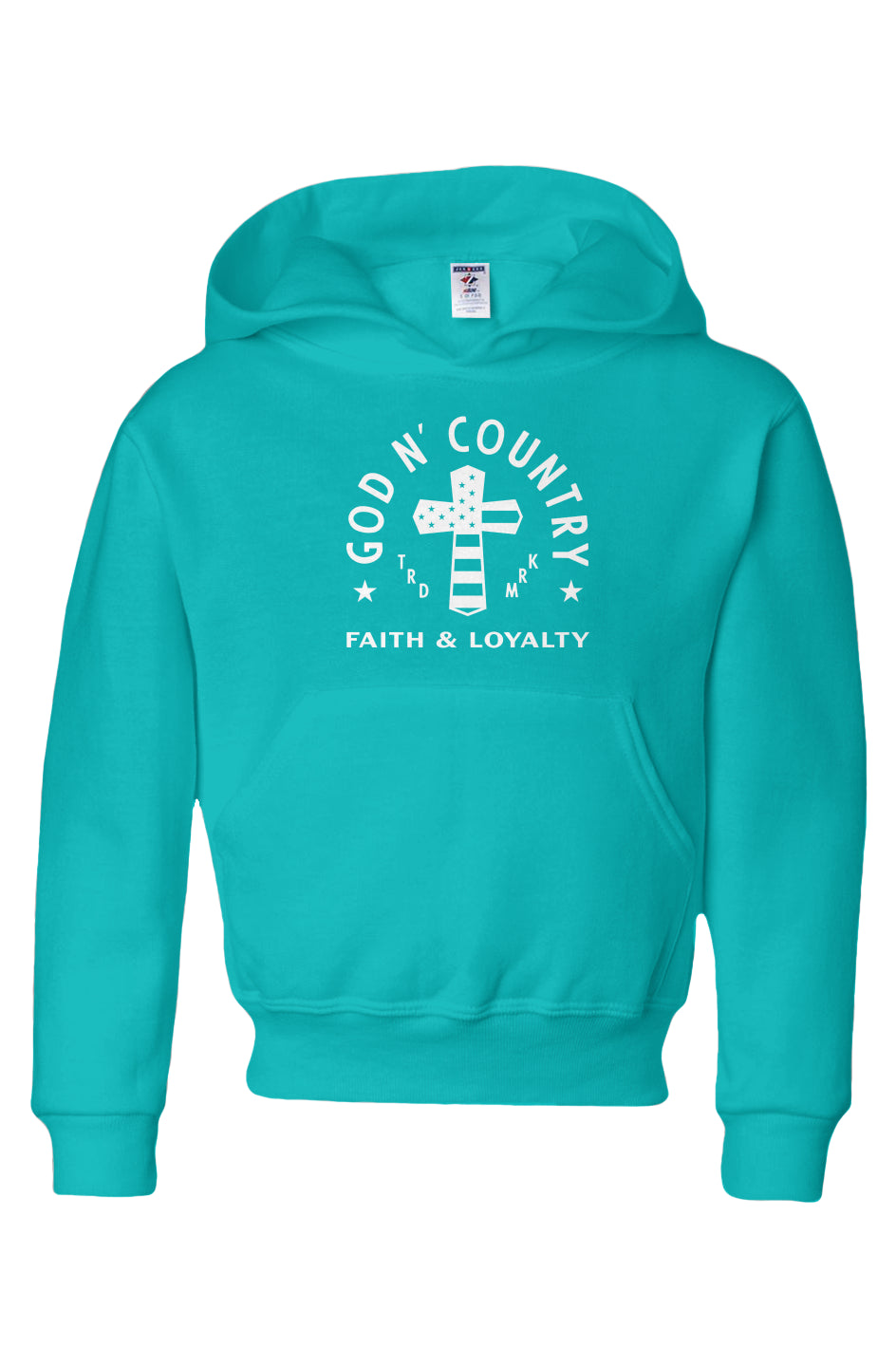 God N Country Youth Cross Hoodie