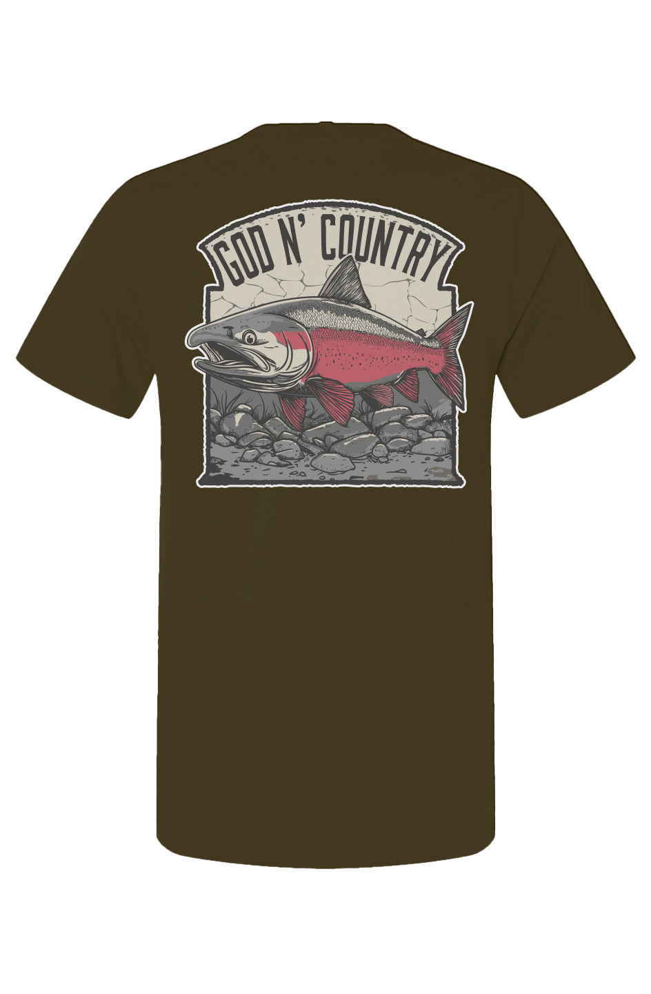 God N Country Salmon Tee