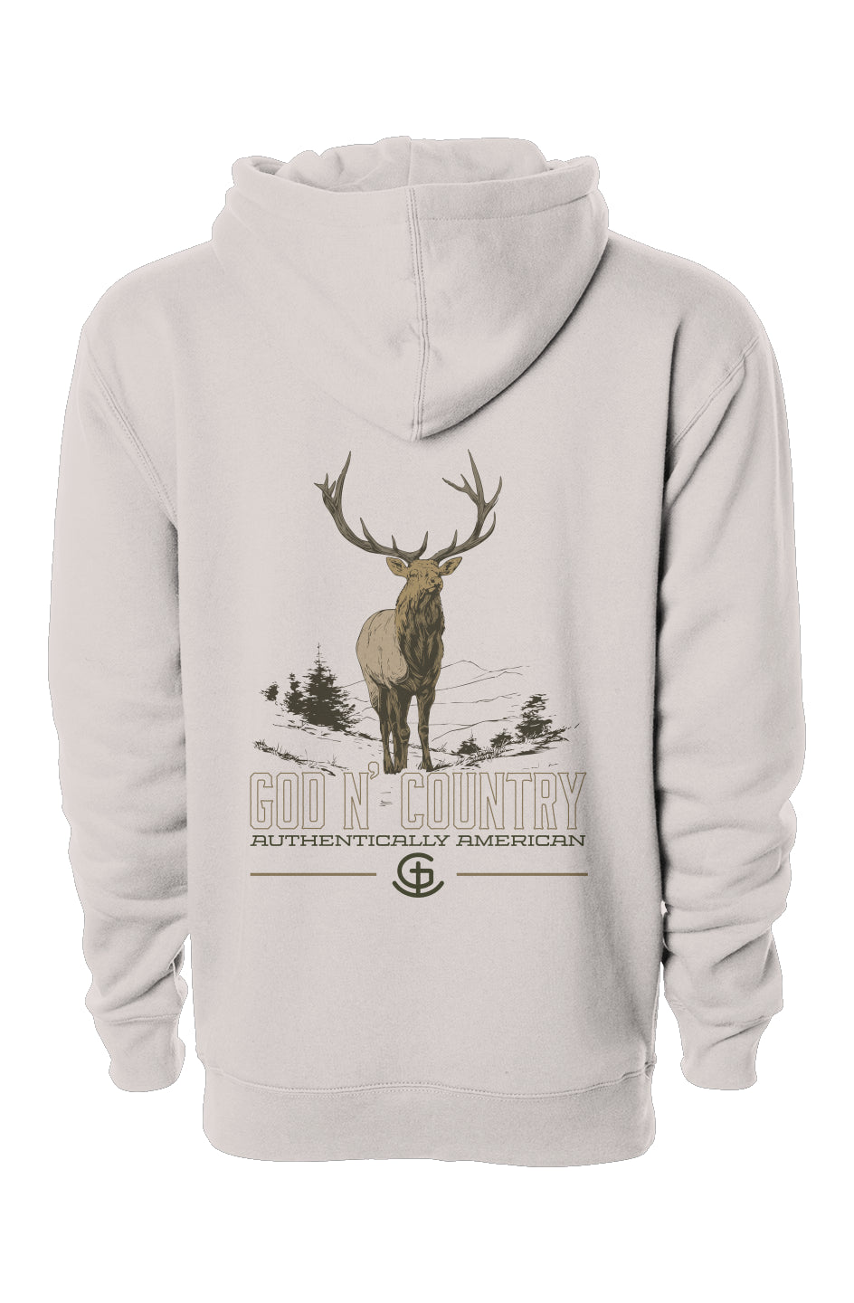 God N Country Bull Elk Hoodie