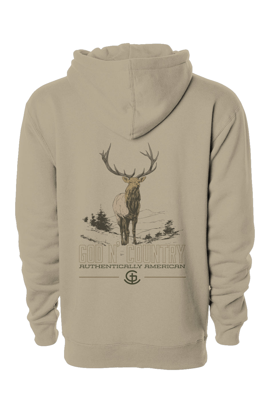 God N Country Bull Elk Hoodie