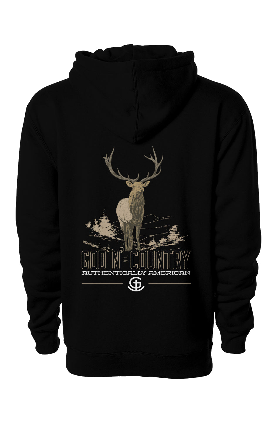 God N Country Bull Elk Hoodie