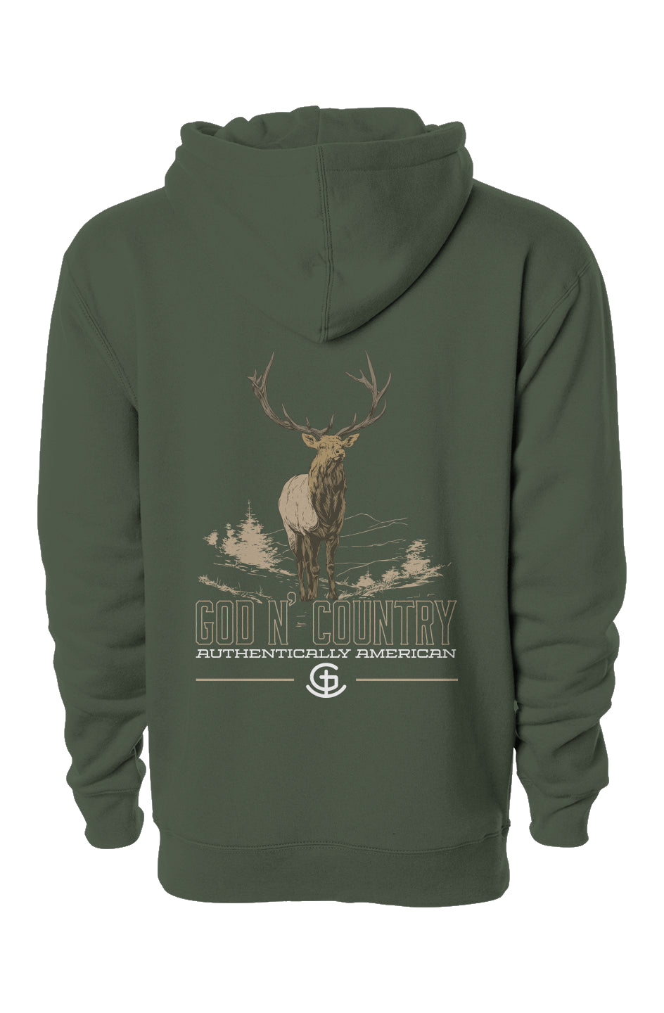 God N Country Bull Elk Hoodie