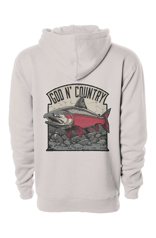 God N Country Salmon Hoodie