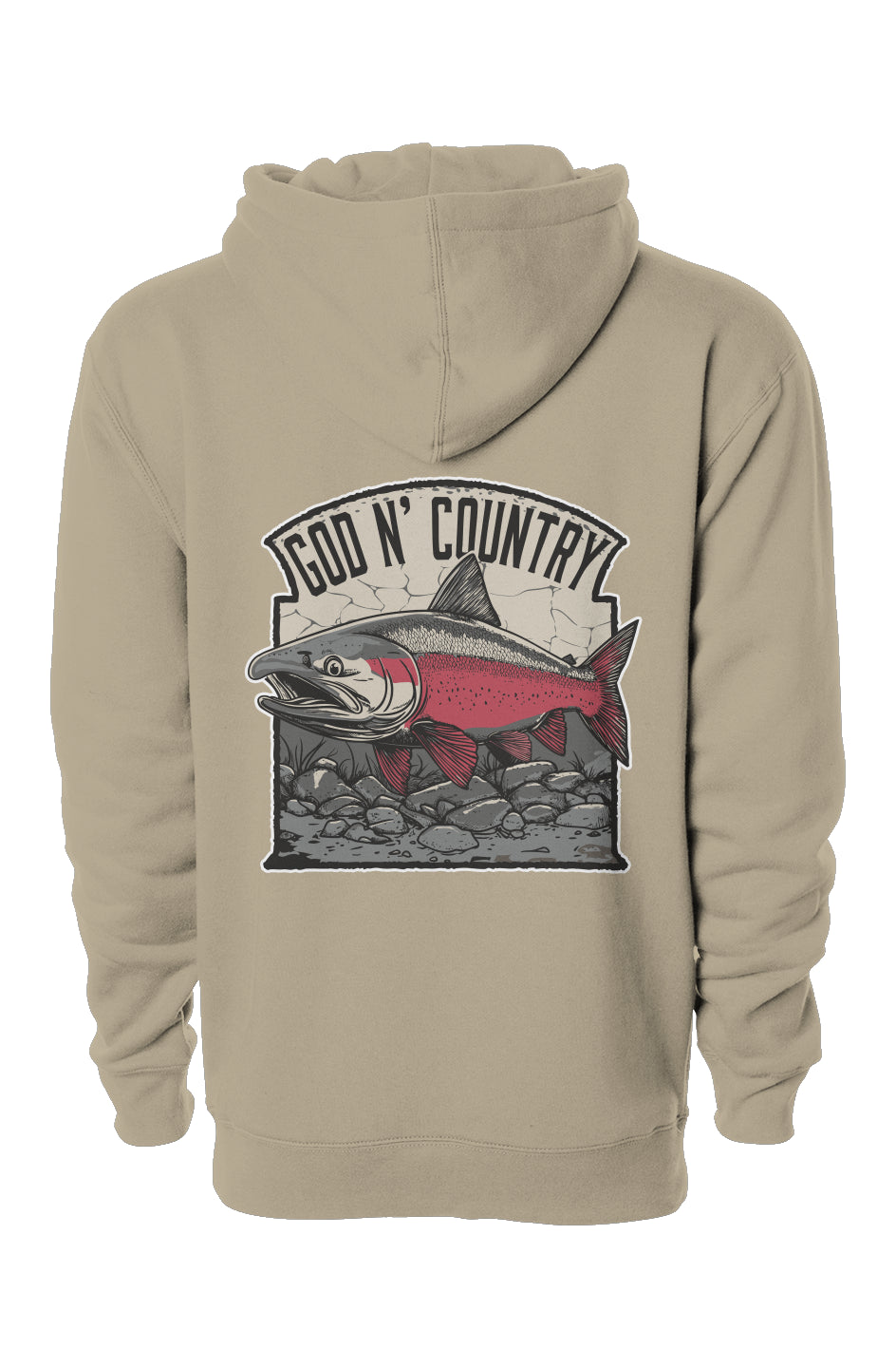 God N Country Salmon Hoodie