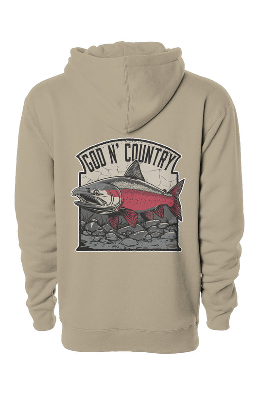 God N Country Salmon Hoodie