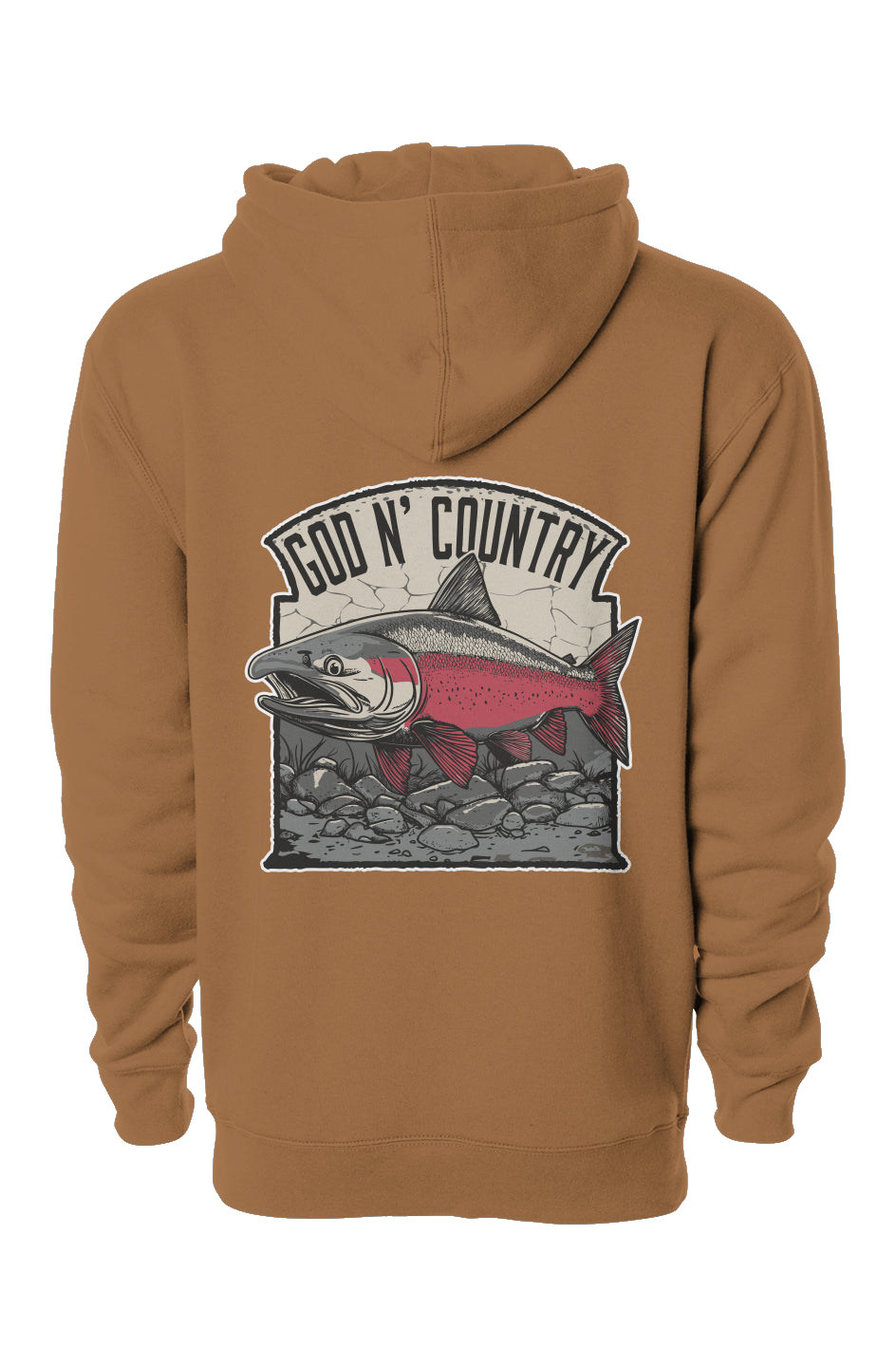 God N Country Salmon Hoodie