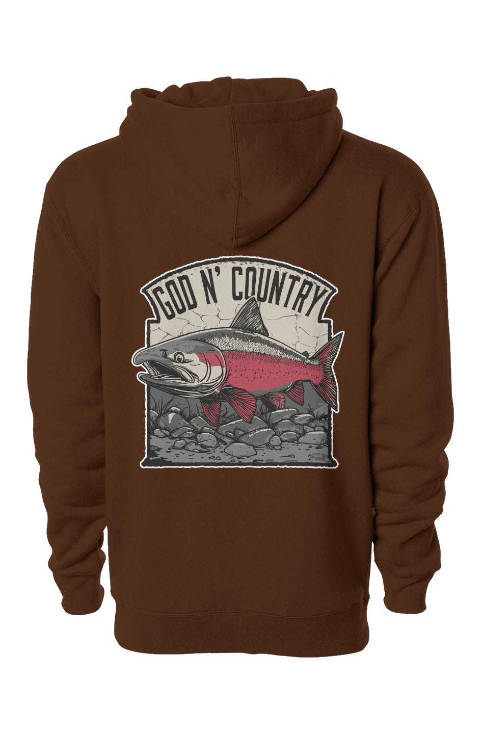 God N Country Salmon Hoodie