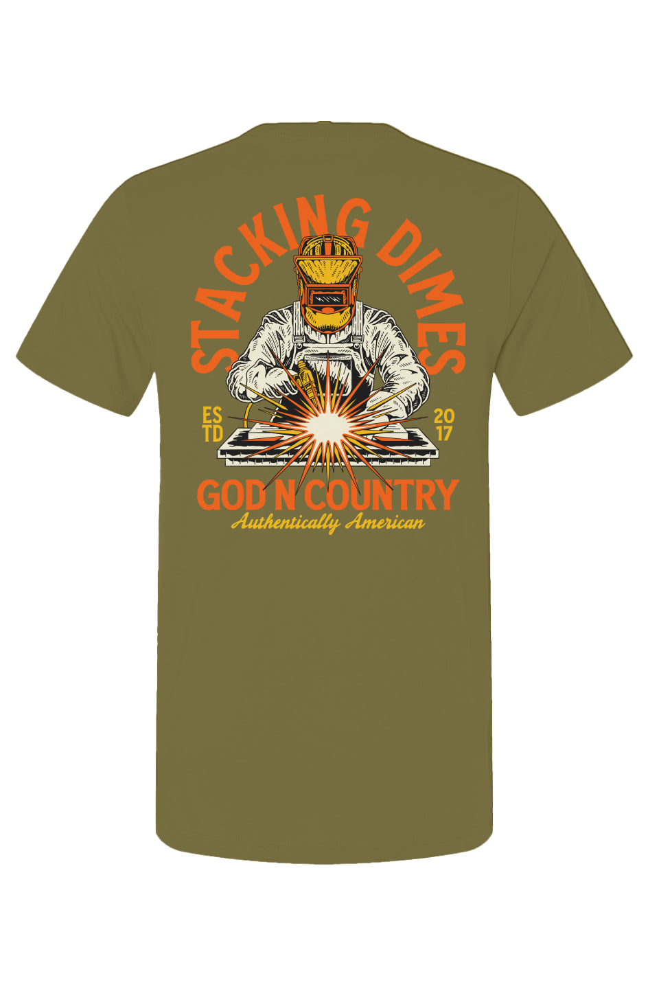 God N Country Stacking Dimes Tee