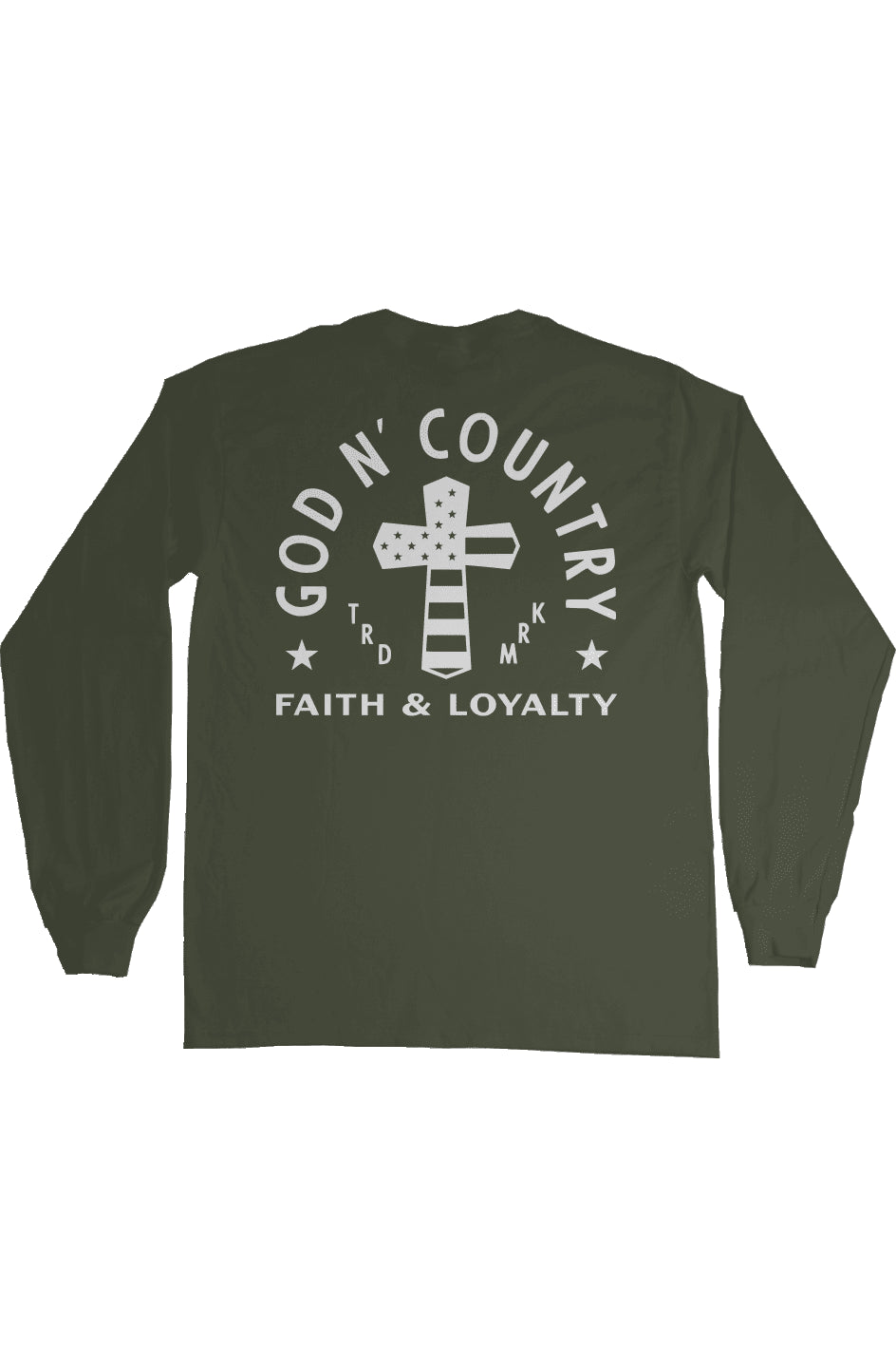 God N Country Faith & Loyalty Long Sleeve Tee - long sleeves - God N' Country