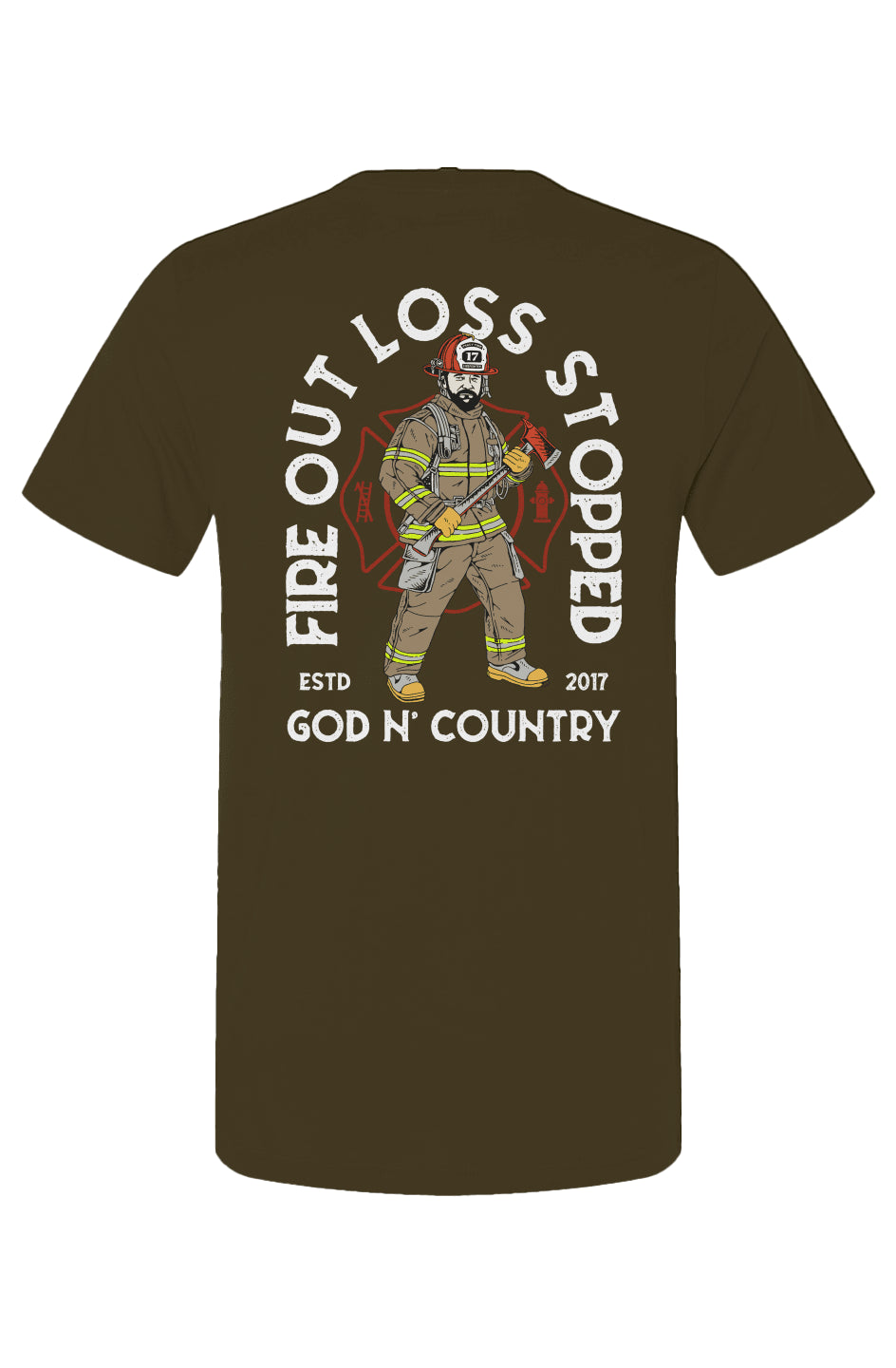 God N Country FOLS Fireman Tee - tshirts - God N' Country