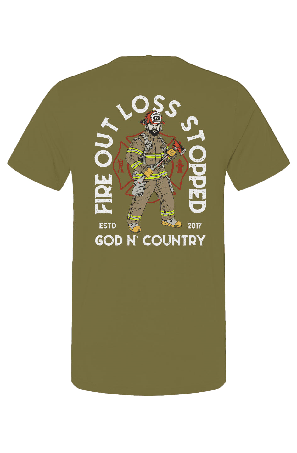God N Country FOLS Fireman Tee - tshirts - God N' Country