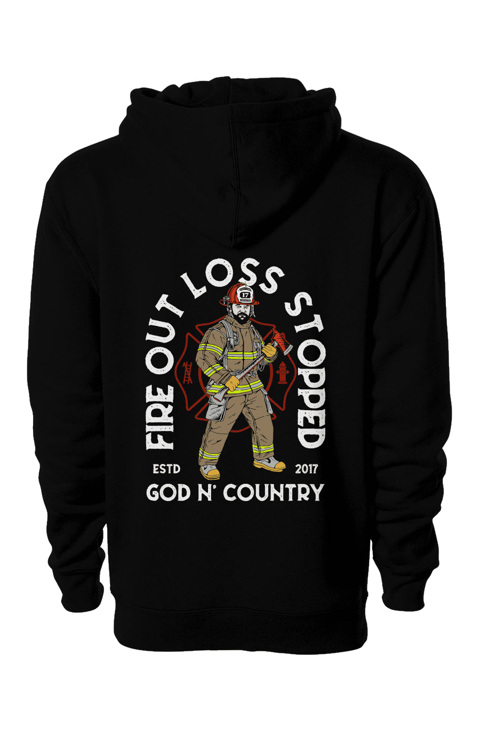 God N Country FOLS Fireman Hoodie - hoodies - God N' Country
