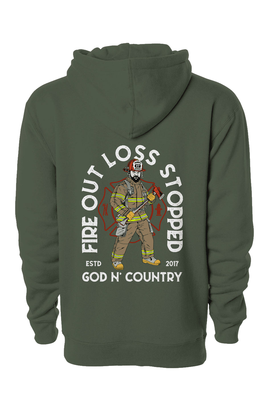 God N Country FOLS Fireman Hoodie - hoodies - God N' Country