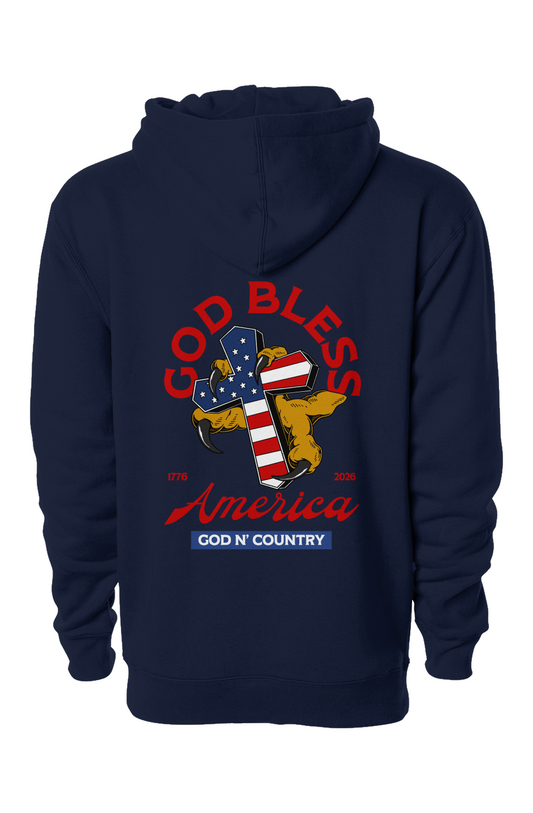 God N Country 250th Anniversary Cross Hoodie