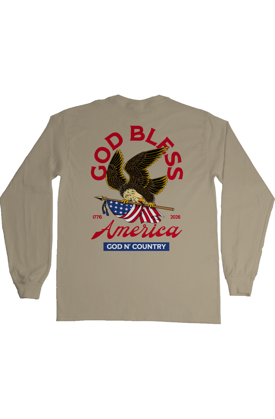 God N Country 250th Anniversary Eagle Long Sleeve Tee