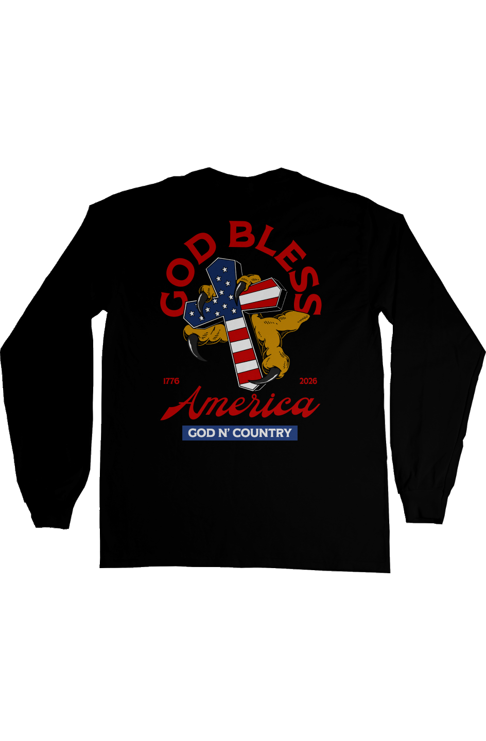 God N Country 250th Anniversary Cross Long Sleeve Tee