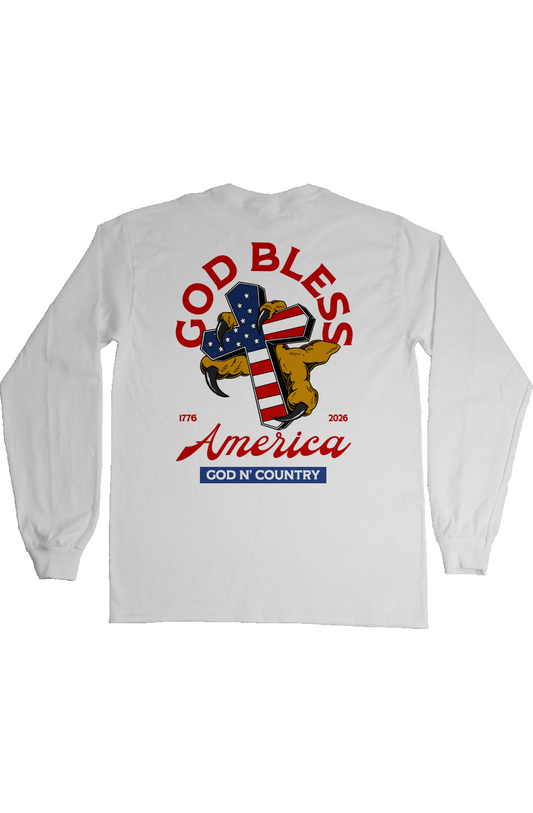 God N Country 250th Anniversary Cross Long Sleeve Tee