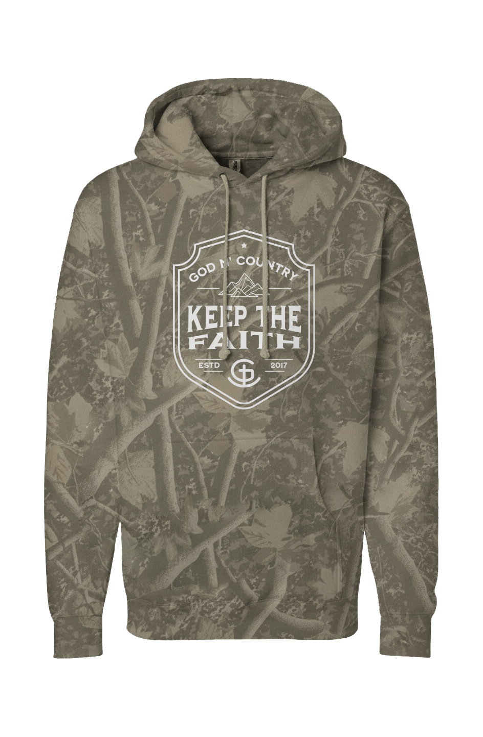 God N Country Deadwood Tree Camo Keep the Faith Hoodie