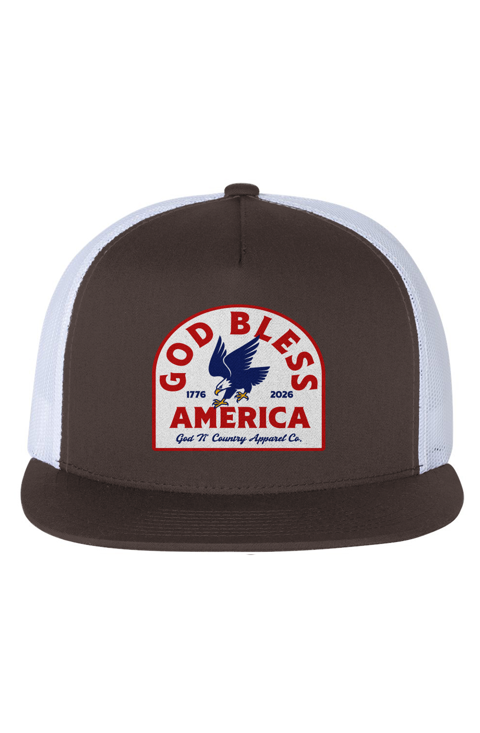 White Mesh Five-Panel Trucker Cap