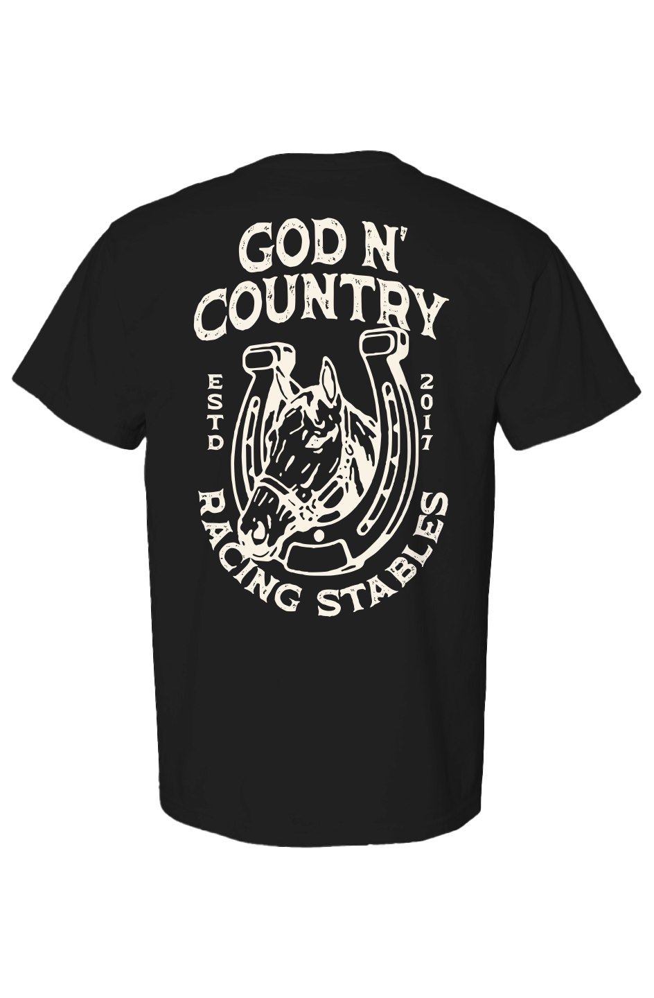 God N' Country Vintage Racing Stables Heavy Tee