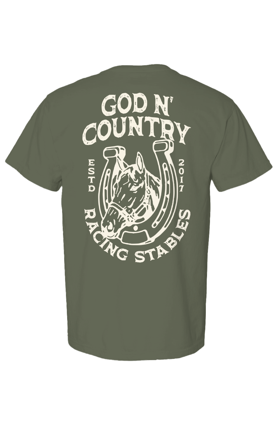 God N' Country Vintage Racing Stables Heavy Tee