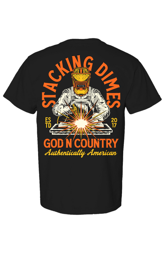 God N' Country Vintage Stacking Dimes Heavy Tee